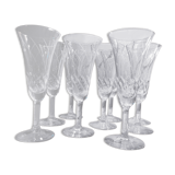 9 crystal champagne flutes