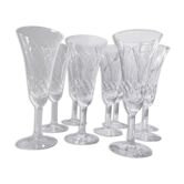 9 crystal champagne flutes