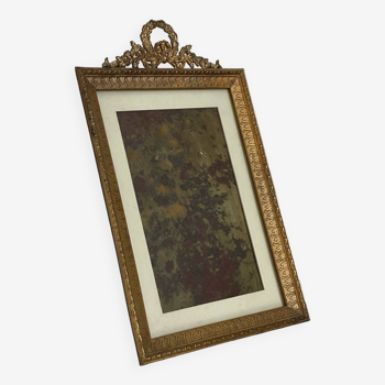 Petit cadre photo Napoleon III en laiton doré