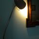 FLOOR lamp design COREP, lacquered steel taupe color, reclining