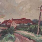 Oil on canvas, Path in the Countryside