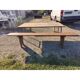 Industrial or communal table with benches