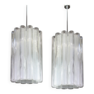 Suspensions cylindriques avec verre cristal par Doria, Allemagne, années 1960