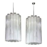 cylindrical suspensions with crystal glass by Doria, Germany, 1960s.