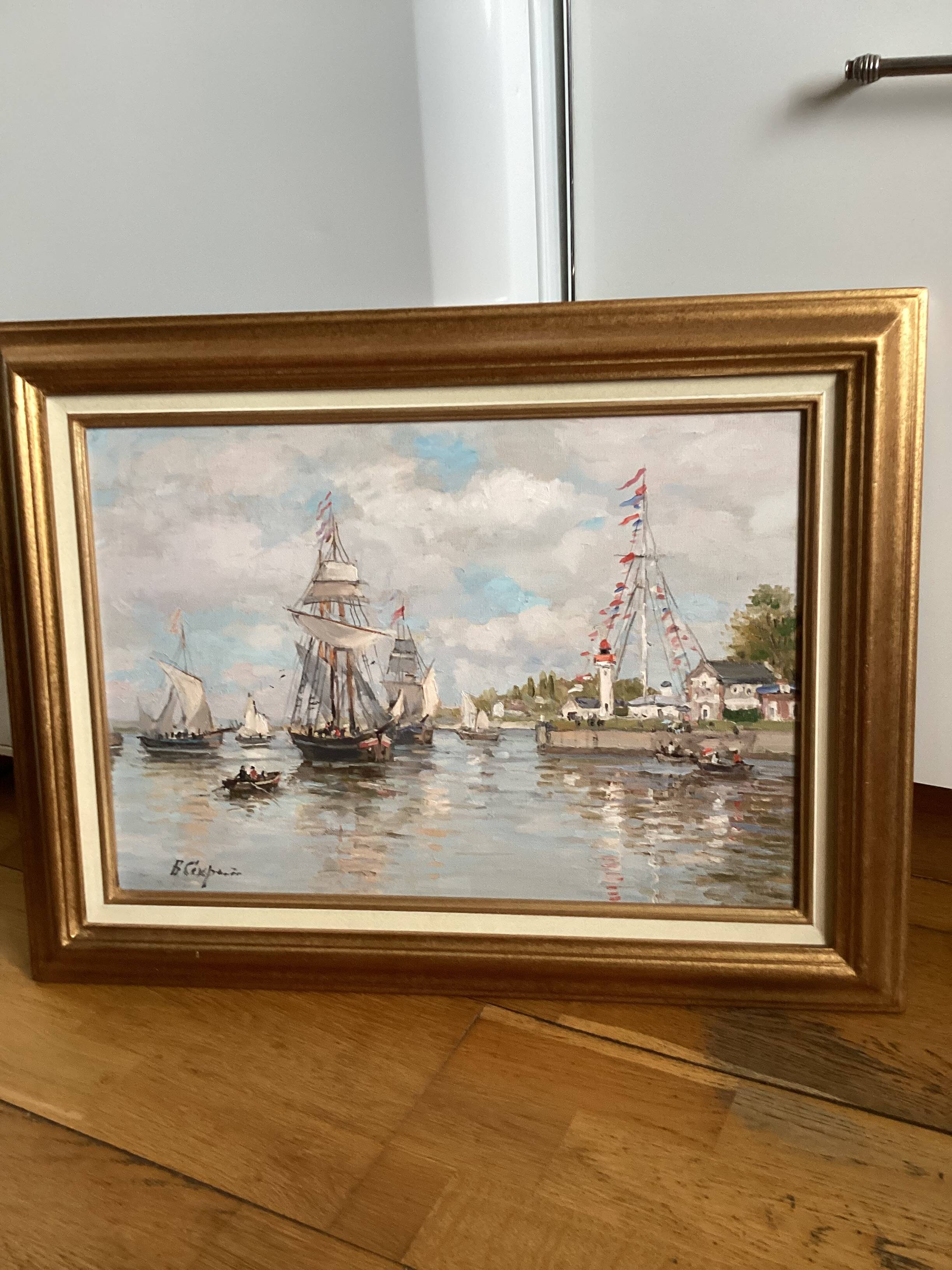 Tableau Huile sur toile signé dimension : hauteur -49cm- Largeur -64cm-