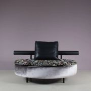 1980s round loveseat in Antonio Citterio style from Italy