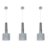 Set of 3 Vintage Murano Glass Pendant Lights