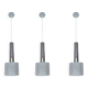 Lot de 3 suspensions vintage en verre de Murano
