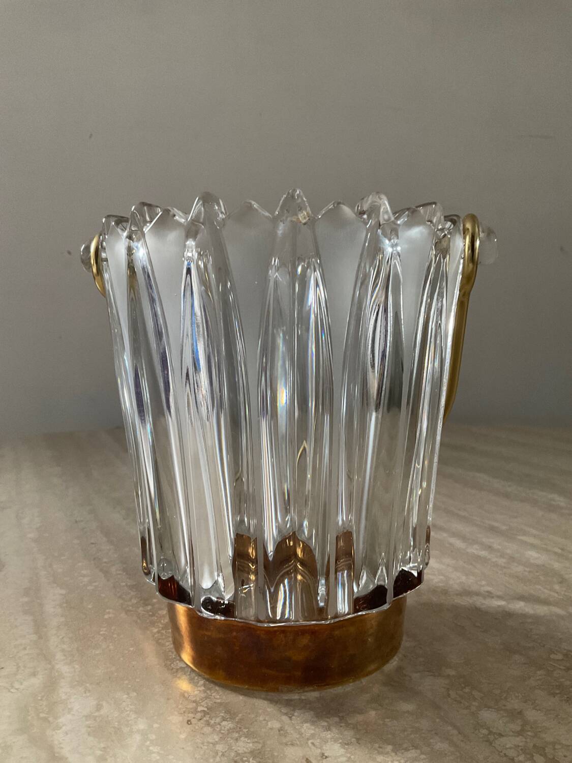 Vintage glass ice bucket