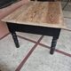 Antique black raw wood coffee table