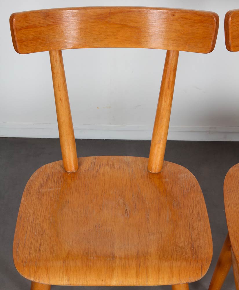 Ensemble de 3 chaises vintage édité par Ton, 1960