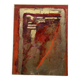 Abstract painting signed, Austria 1978