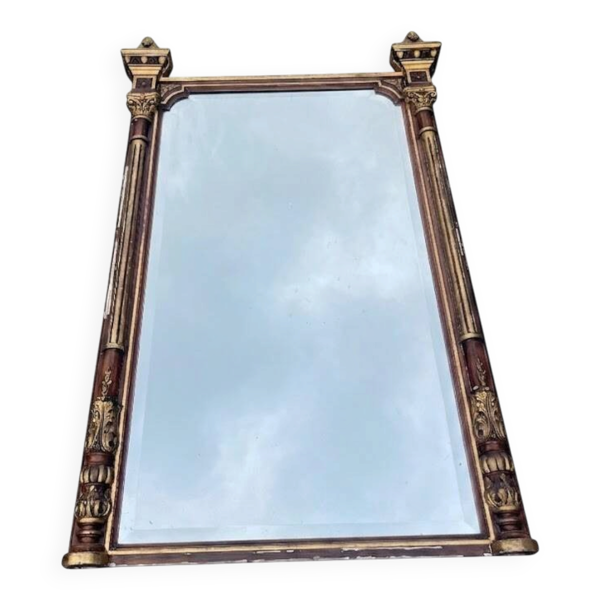Grand miroir ancien 144 cm de style Empire - Miroir trumeau ou de cheminée