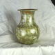 Vase with complete golden crystallization, high silhouette - Montgolfier - 80s