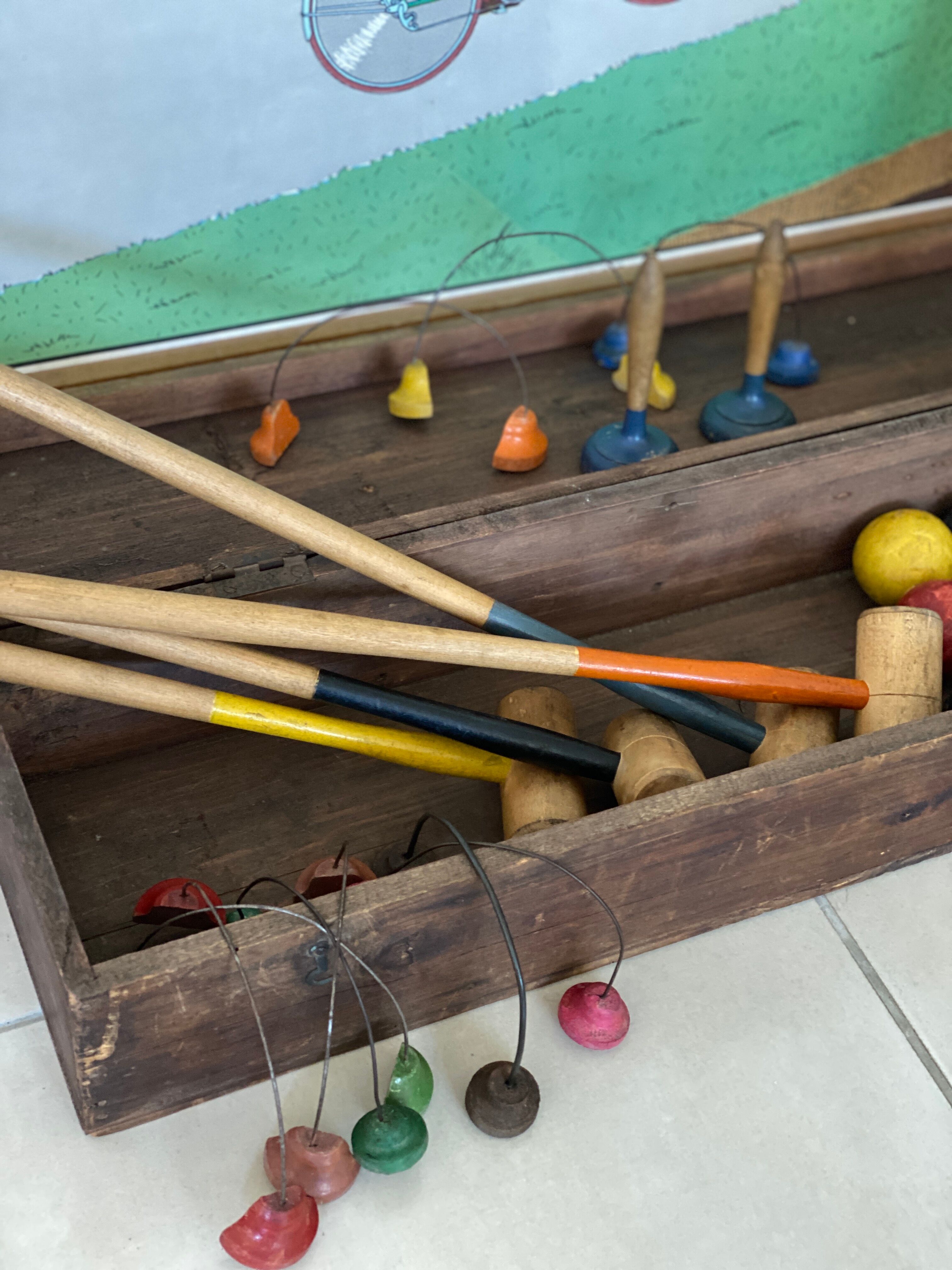 Old living room croquet game