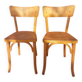 pair of Baumann bistro chairs