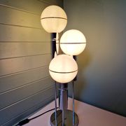 Lampe Space en métal chromé et globe en opaline, 1970
