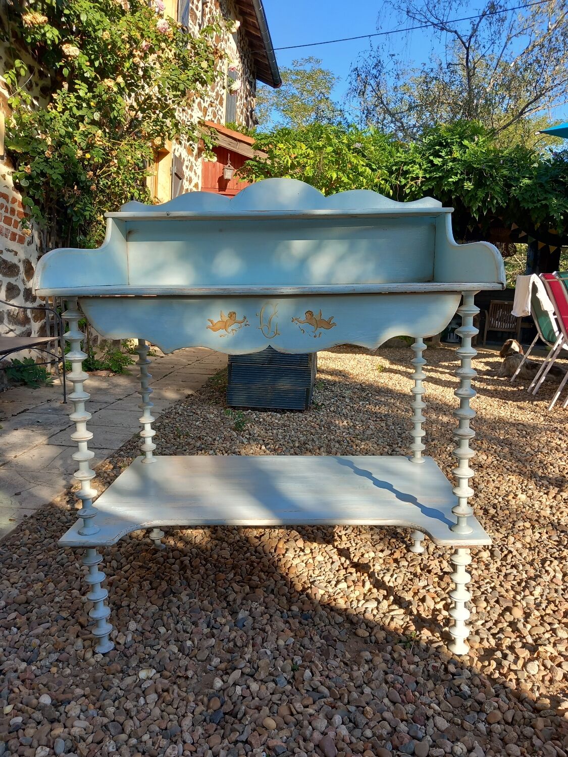 Table de toilette bois