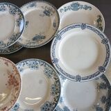 14 mismatched flat plates Terre de fer