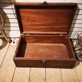 Old mahogany wooden trunk