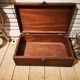 Old mahogany wooden trunk
