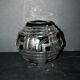 Art Deco round vase in black overlay crystal 1930-1940 Val Saint Lambert?