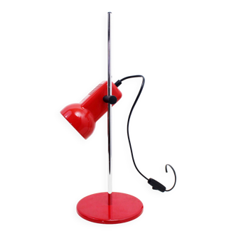 Vintage red metal desk lamp