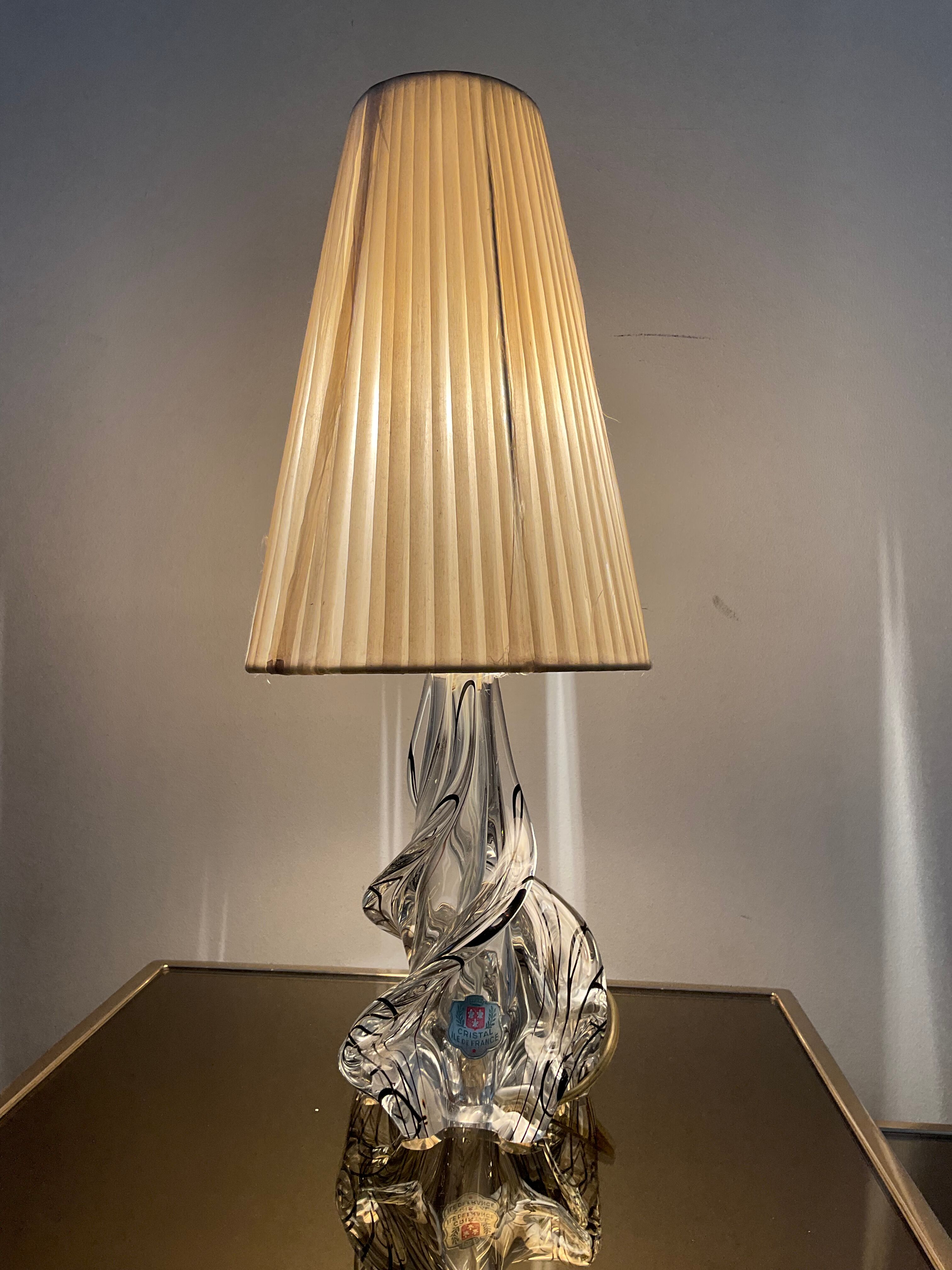 Vintage crystal lamp France 60s-70s