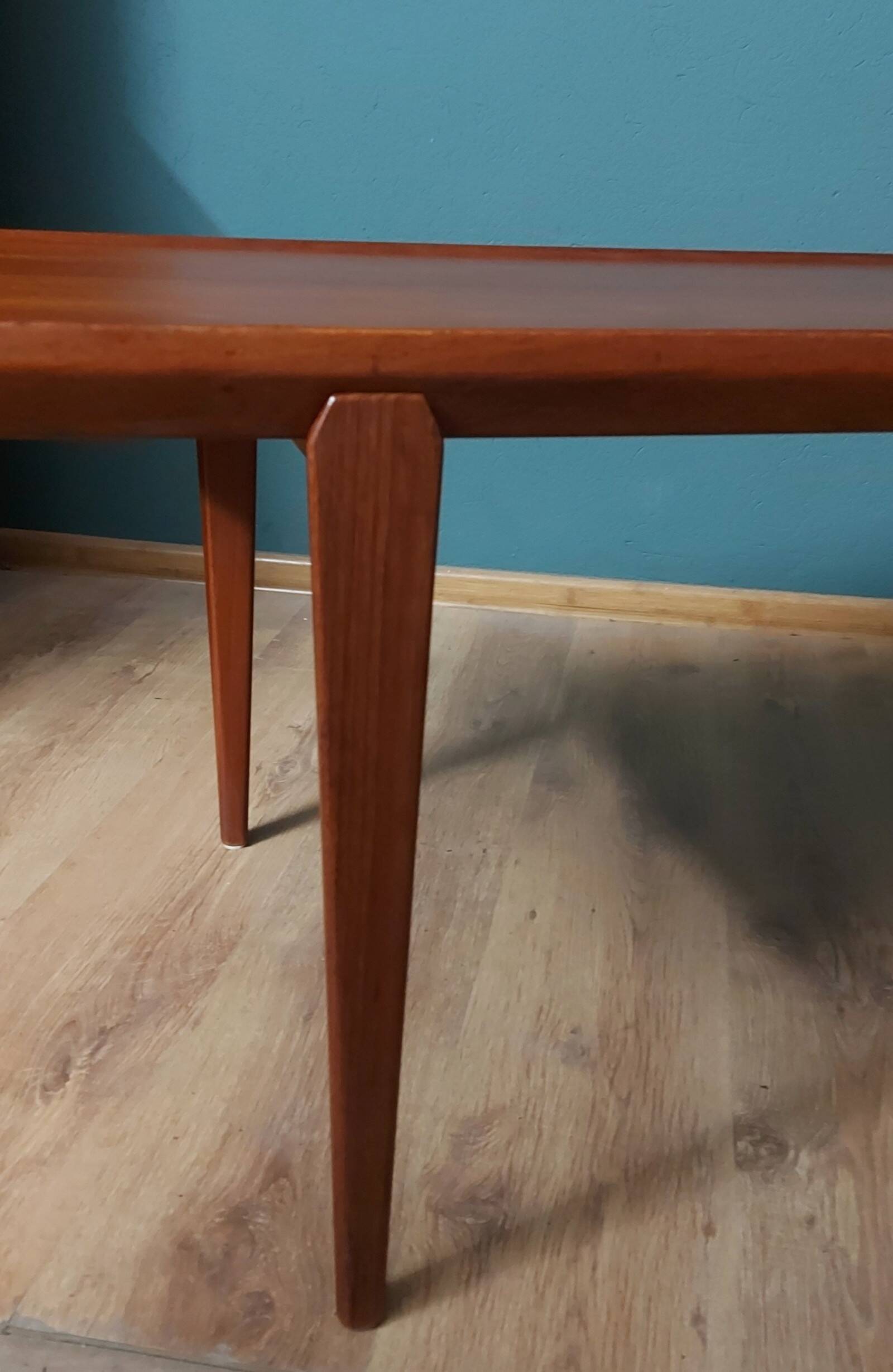 Danish design coffee table in solid teak