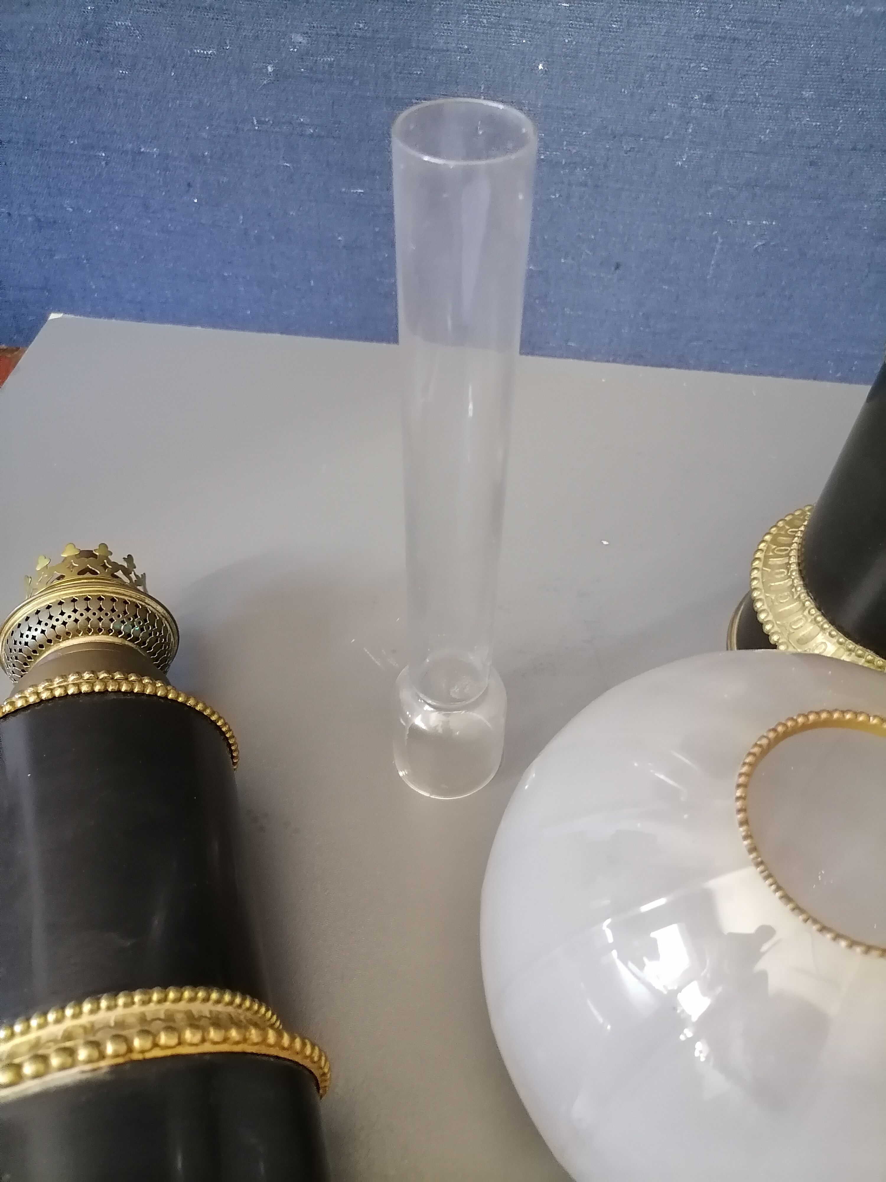 Paire de lampes à pétrole Napoléon III