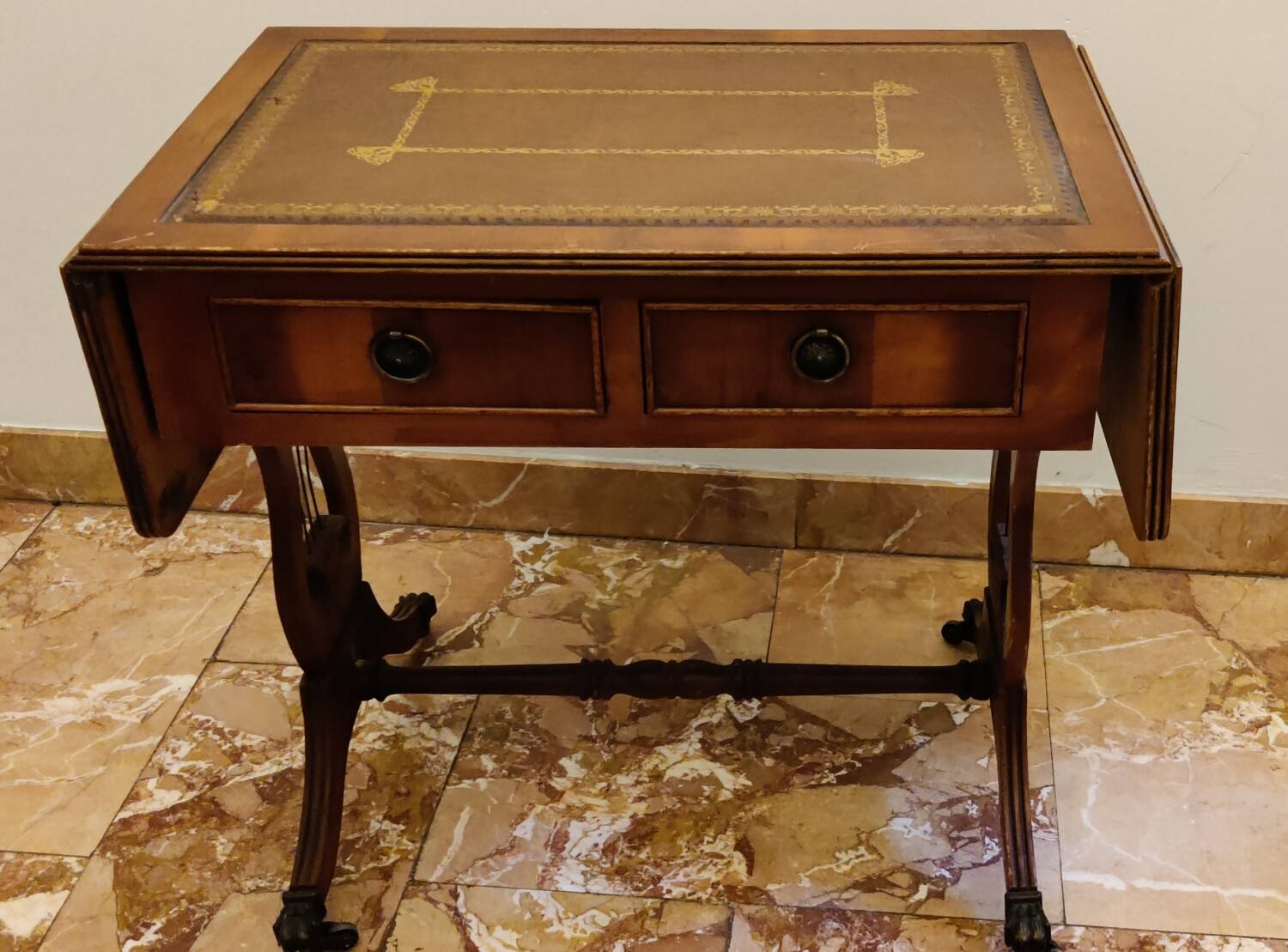 English side table with drop leaves