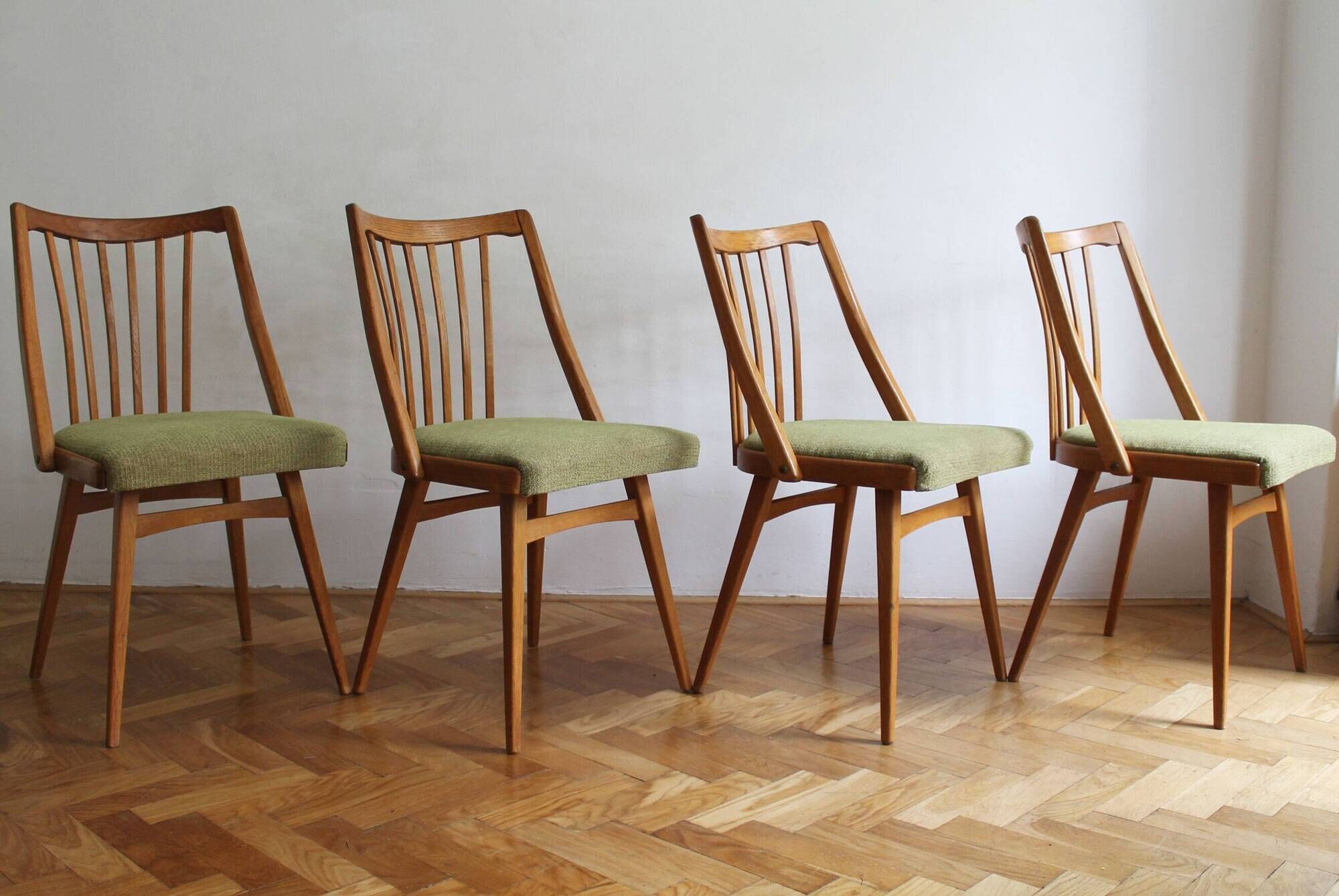Set of Four 1960's Chairs by Antonin Suman for TON