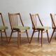 Set of Four 1960's Chairs by Antonin Suman for TON