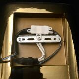 Golden ceramic cube wall light