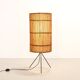 Lampadaire en bambou et rotin