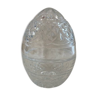 Bonbonnière en cristal figurant un œuf