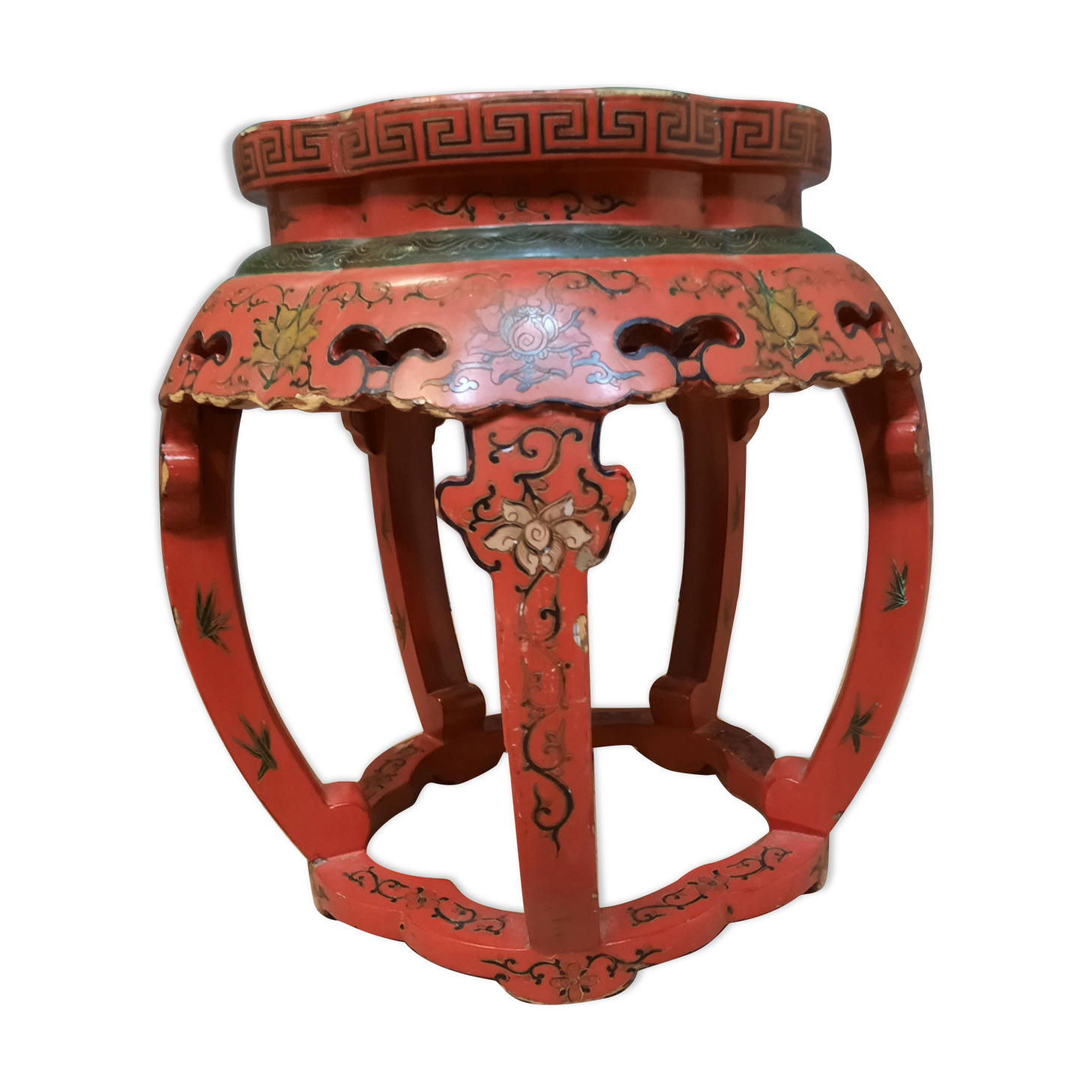Red Chinese stool
