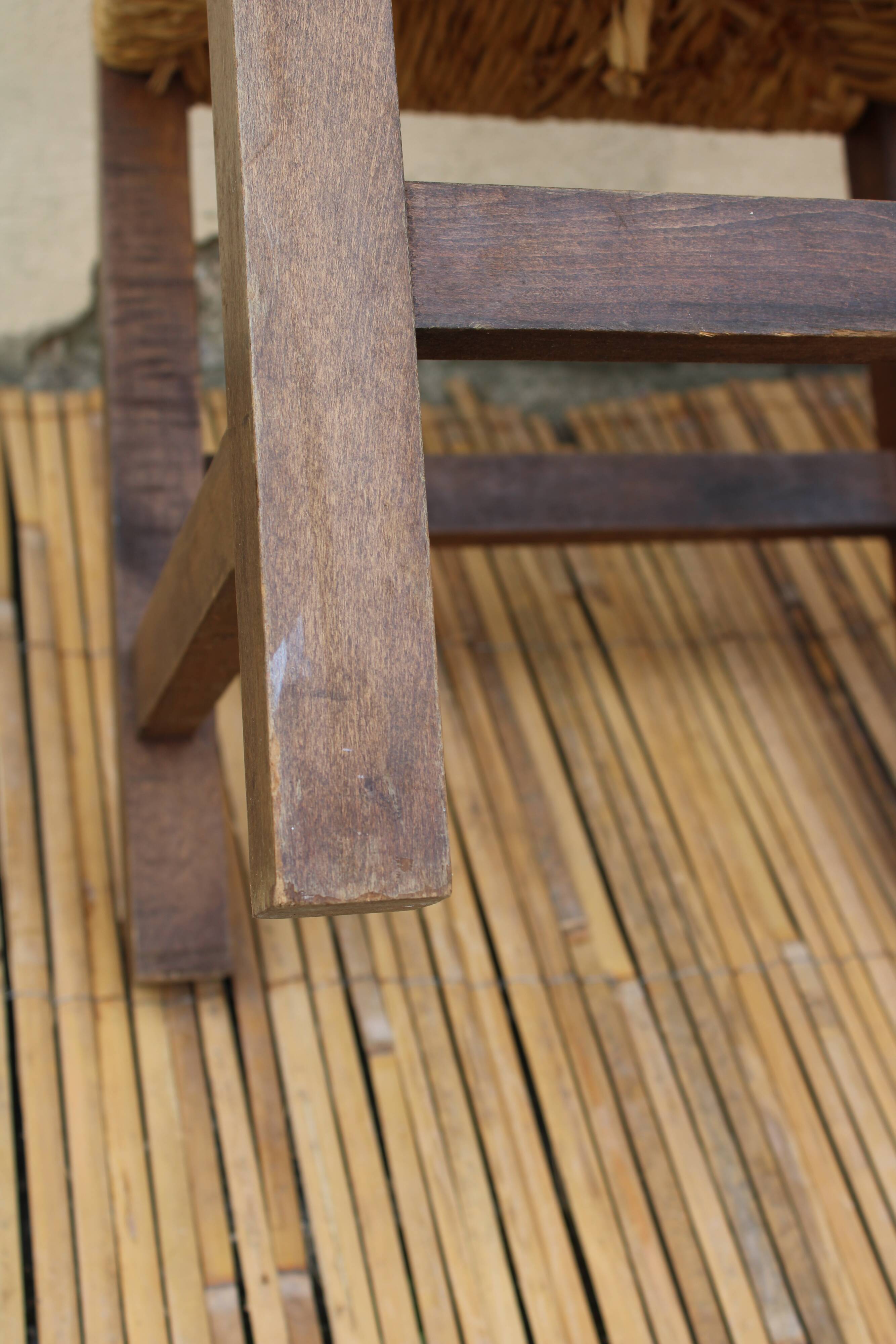 Trio of mulched chairs