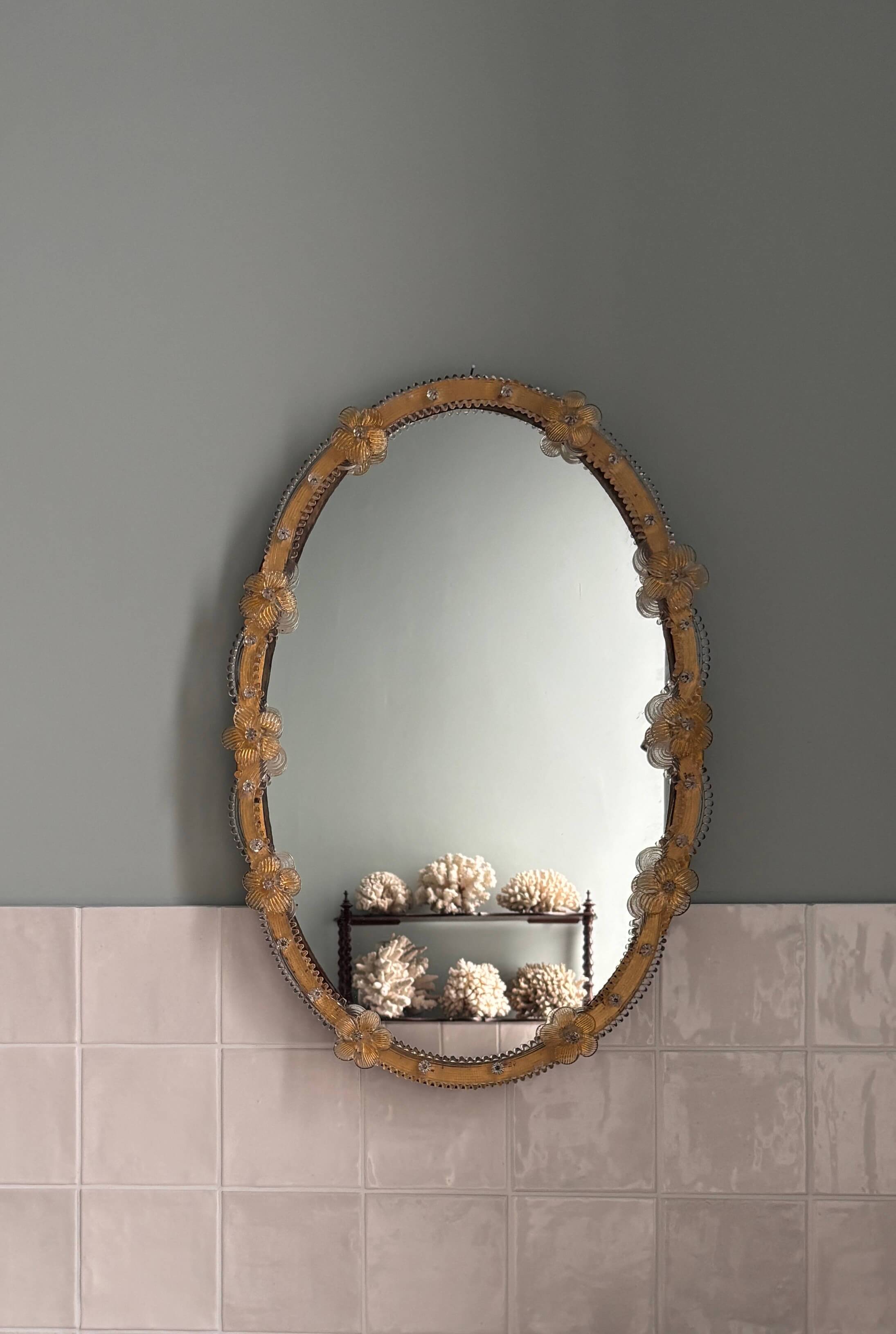 Miroir en verre de Murano