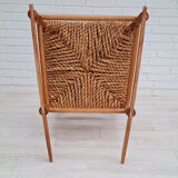 Rocking-chair, oak wood, natural fiber