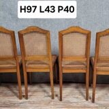 Série de 6 chaises époque Art Déco en noyer vers 1925