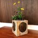 Brutalist ceramic art cube vase by Annette Merkenthaler, Germany 1960s
