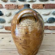 Ancient stoneware jar with two handles – late 19th / early 20th century