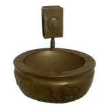 Old copper matchbox ashtray