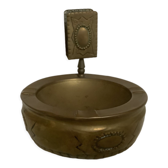 Old copper matchbox ashtray