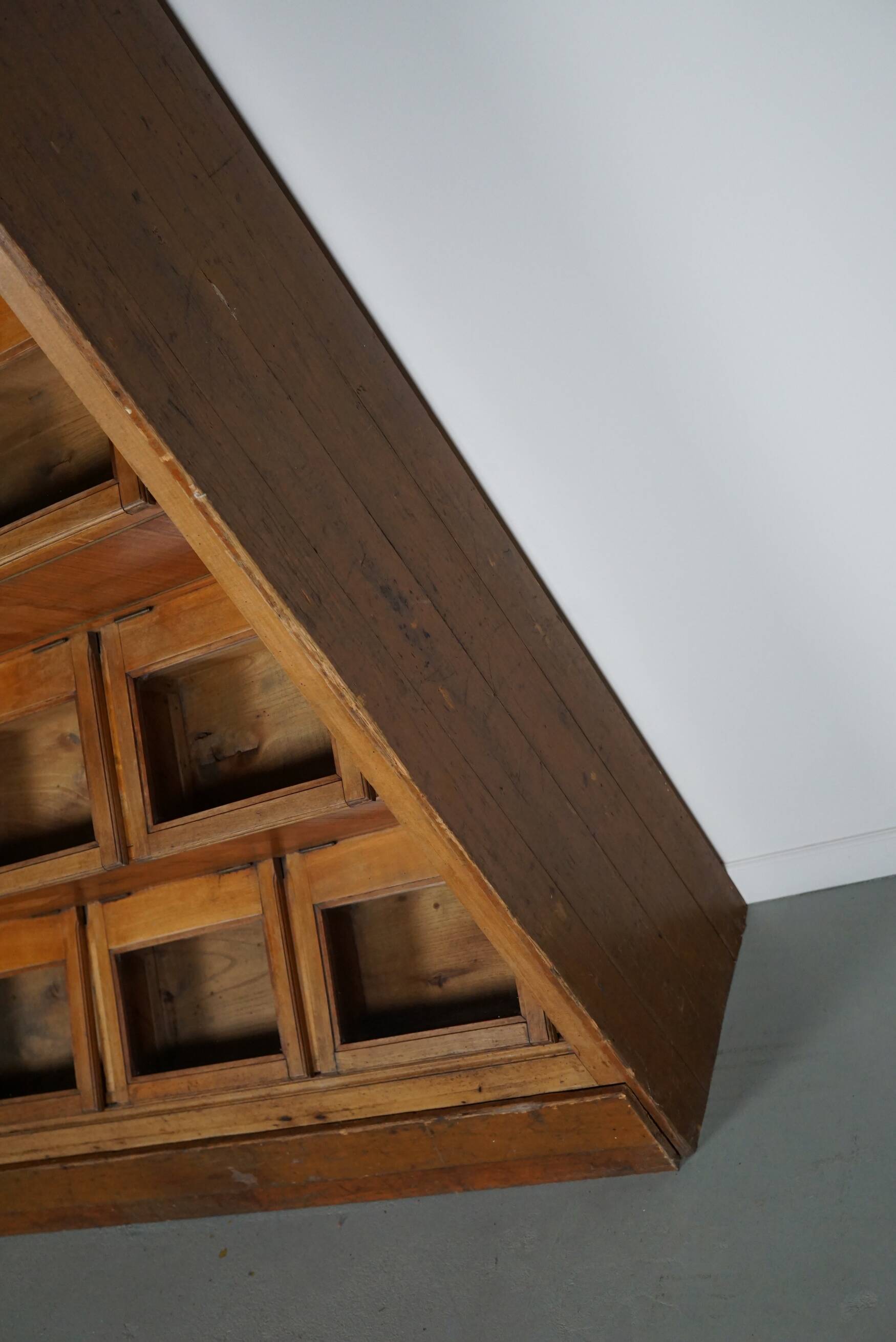 Large Dutch Beech Haberdashery Shop Cabinet, 1920s/30s