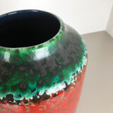 Vase fat lava multi-color 517-45 Scheurich années 1970