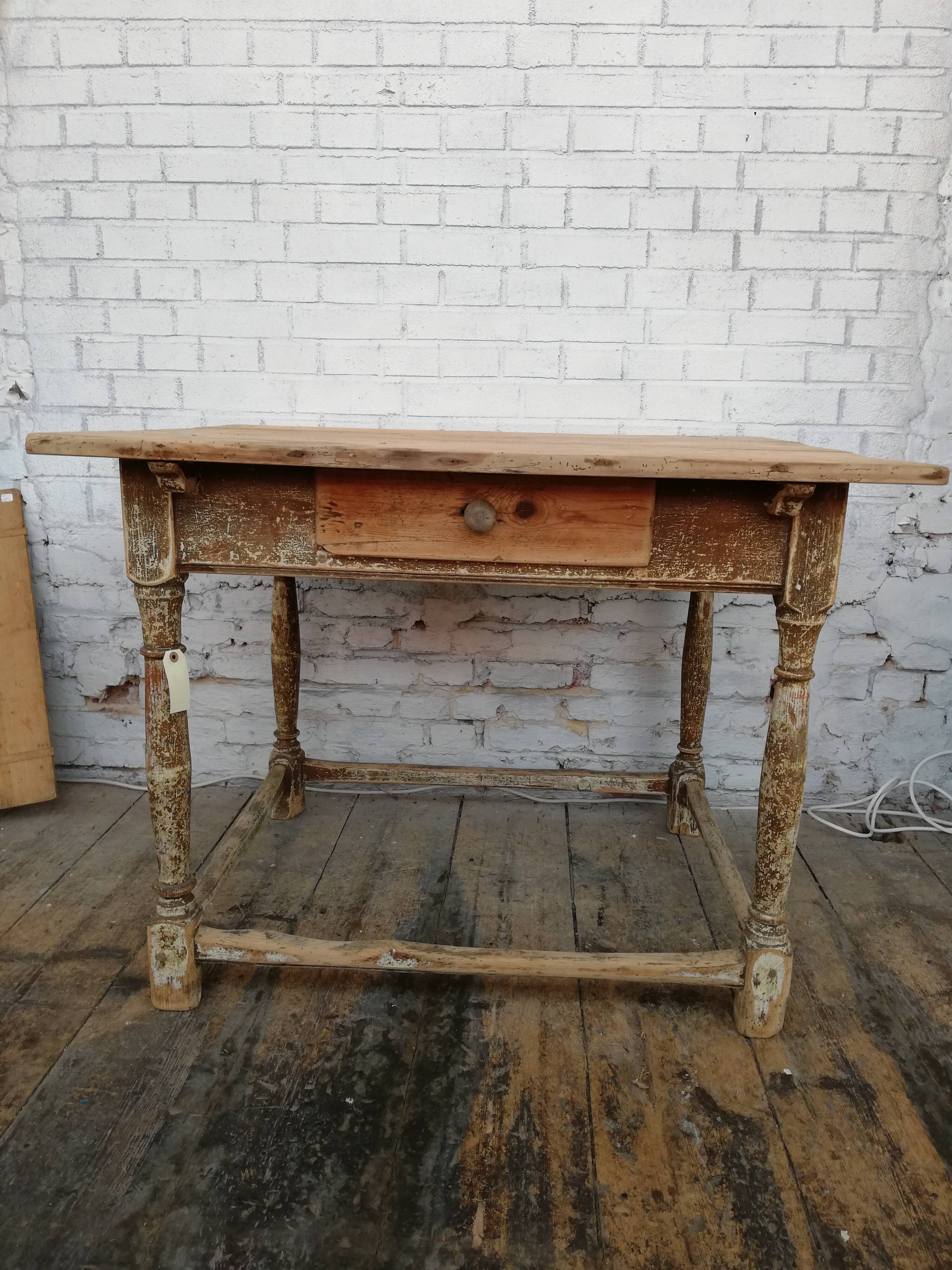Square farmhouse table, vintage