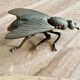 Vintage brass fly ashtray