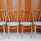 Suite of 4 chairs bistro curved wood
